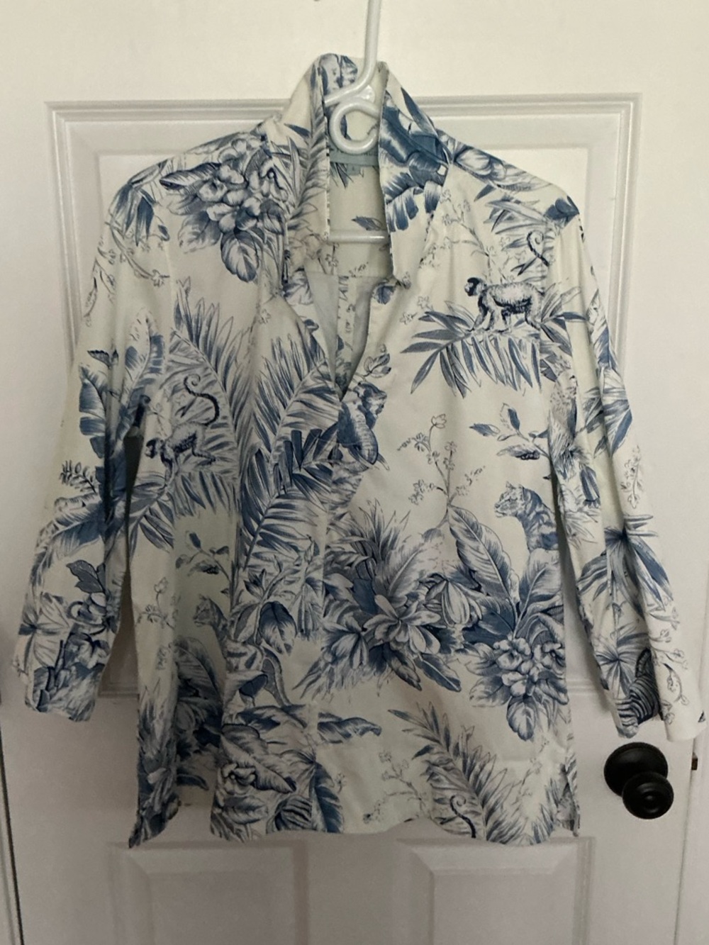 Tuckernuck toile tunic top safari jungle print sz large